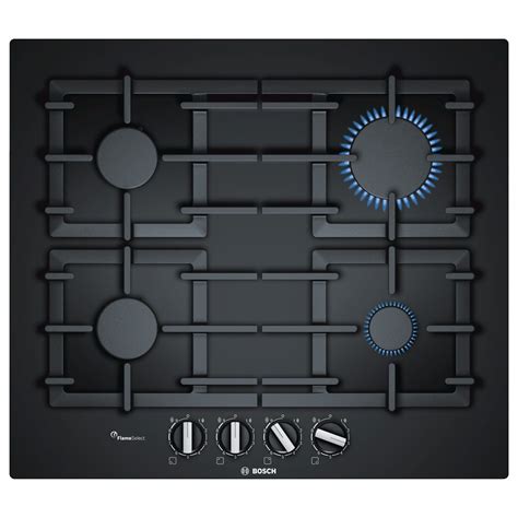 Bosch PPP6A6B90 Series 6 60cm Frameless Gas On Glass Hob BLACK