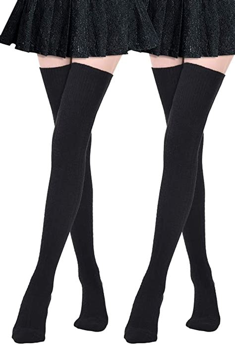 Kayhoma Extra Long Cotton Thigh High Socks Over The Knee High Boot