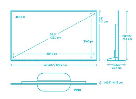 55 Inch Tv Width Cm