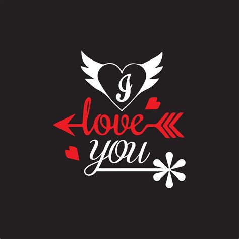 I Love You T Shirt Design 16188010 Vector Art At Vecteezy