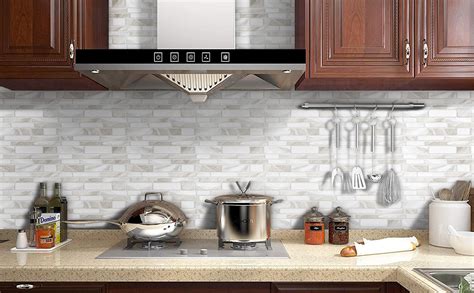 Vamos Tile 10 Sheets Peel And Stick Backsplash Tiles 12 X12 Light