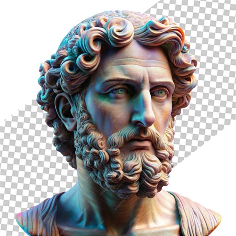 Antique Statue Of David Isolated On White Background Close Up Premium