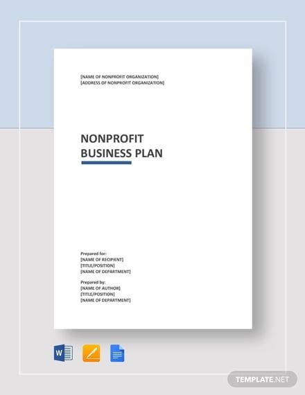 FREE 23+ Non Profit Business Plan Templates in PDF | Google Docs | MS ...