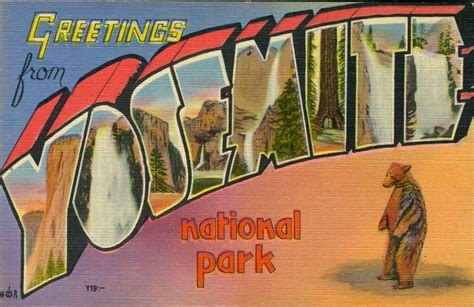 Greetings From Yosemite National Park Large Letter Postc Flickr