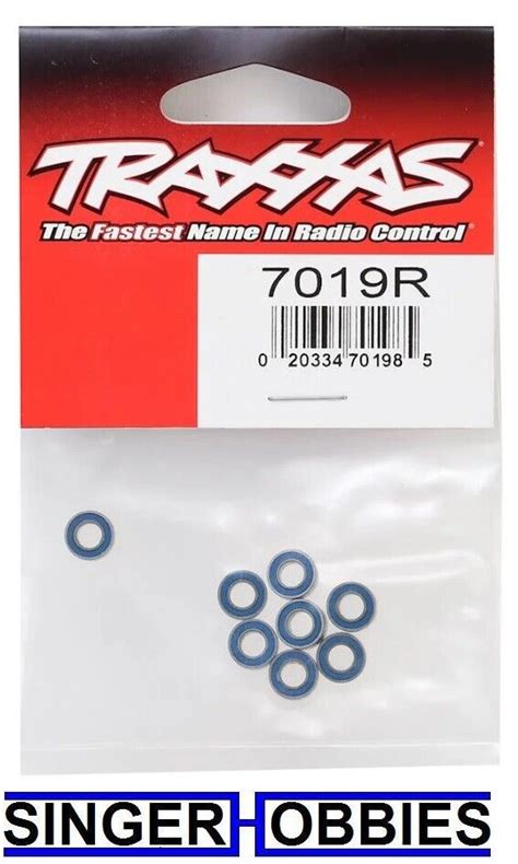 Traxxas 7019r Ball Bearings Blue Rubber Sealed 4x8x3mm 8 NEW