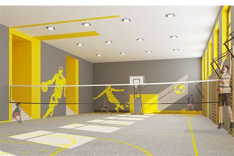 Спортивный зал в гуманитарном лицее on Behance | School interior ...