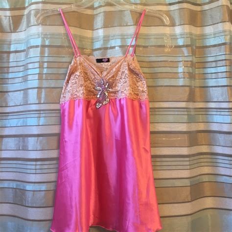 46 Off Together Tops Beautiful Hot Pink Satin Lingerie Top Size S