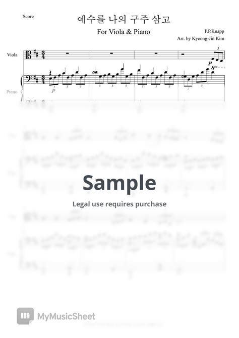 P P Knapp Blessed Assurance Jesus Is Mine Viola Piano Sheets By