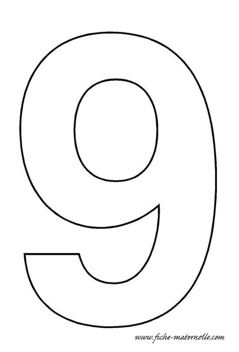 number 9 template | Number template printable, Template printable, Free ...