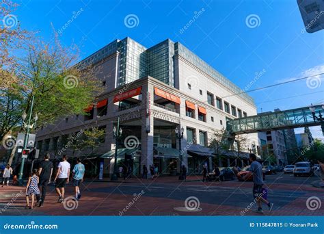 The View of Pioneer Place, Shopping Mall, in Downtown Portland Editorial Image - Image of gifts ...