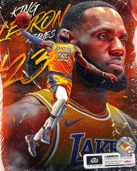 Nba Poster Lebron James Los Angeles Lakers On Behance Arte De