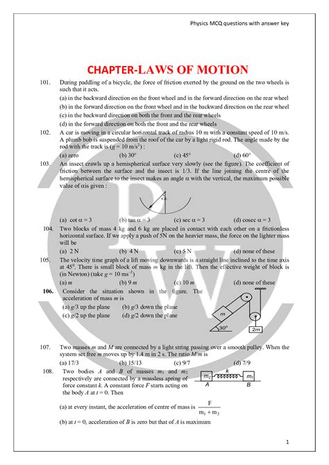 Laws Of Motion Questions Laws Of Motion Problems