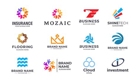 Set Of Business Logo Collection Company Accounting Corporate