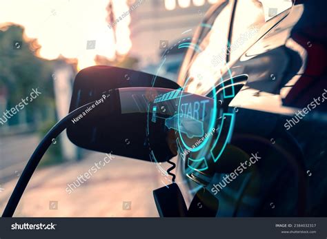 Electric Car Ev Battery Charging Ui Stock Photo Shutterstock