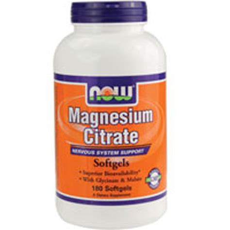 Magnesium Citrate Softgels By Now Foods