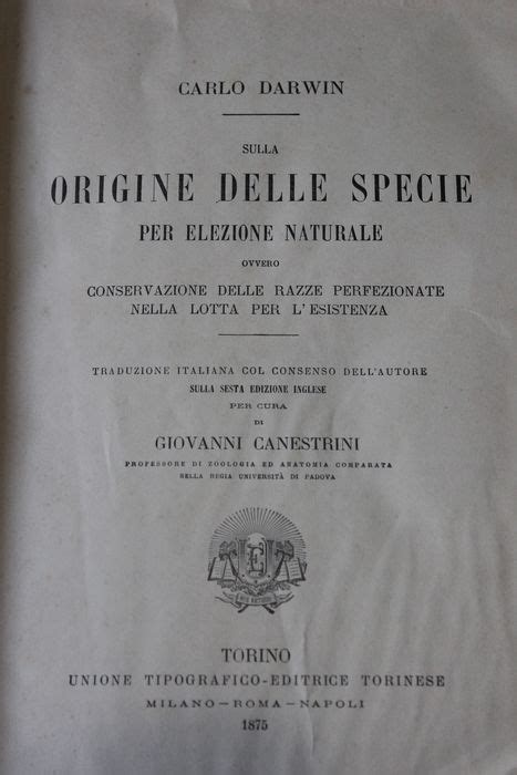 Charles Darwin Sulla Origine Delle Specie Per Elezione Catawiki