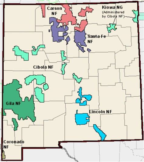 New Mexico National Forest Map Tmbtent