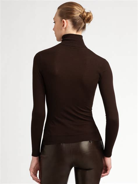 Lyst Ralph Lauren Black Label Merino Wool Turtleneck In Brown