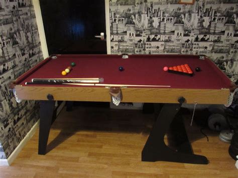 Hy Pro 6ft Folding Snooker And Pool Table Collection Only In