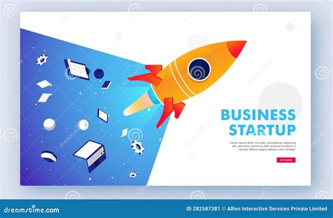 Business Startup Concept Based Landing Page With Successful Launching