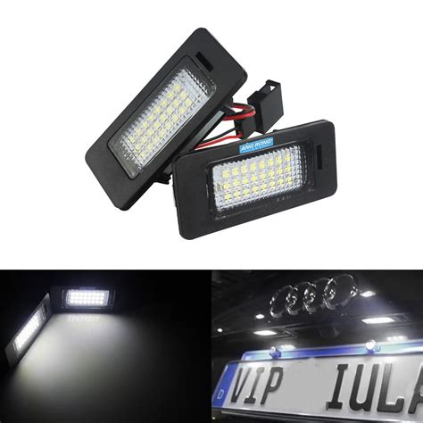 ANGRONG 2x LED License Number Plate Light Lamp Bulbs No Error For Audi