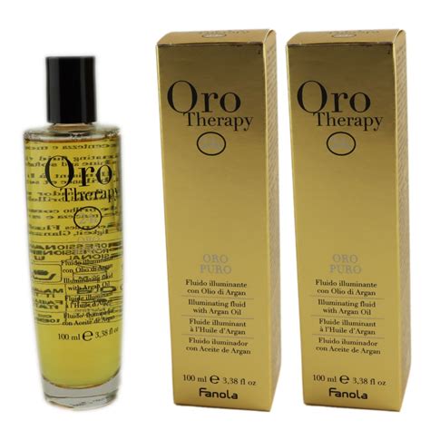 Fanola Oro Therapy Fluid X Ml Argan Oil Gold Haar L