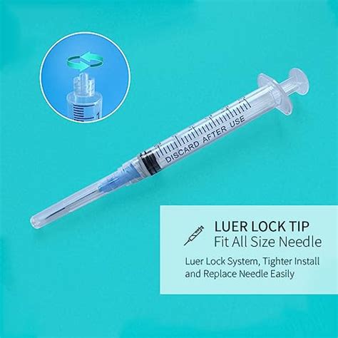 100 Pack 3ml Syringes With Needle 23G 1 0 Inch Needle Luer Lock