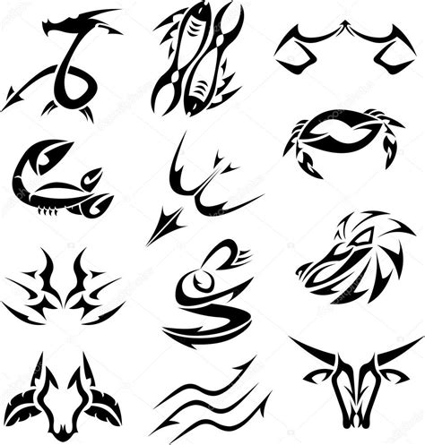 Tribal zodiac — Stock Vector © Bastetamon #3146908