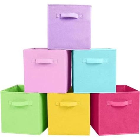 Lot De Cubes De Rangement Pliables En Tissu En Forme De Cube