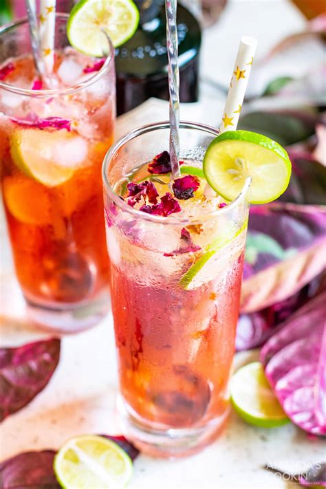 Pink Gin & Tonic - Amanda's Cookin' - Cocktails