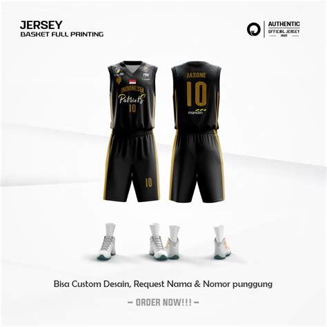 Jual Jersey Basket Full Printing Desain Custom Bahan Premium Bisa