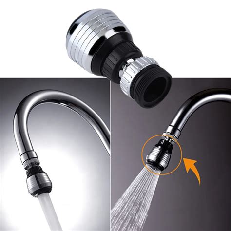 Degree Water Bubbler Swivel Head Saving Tap Faucet Aerator