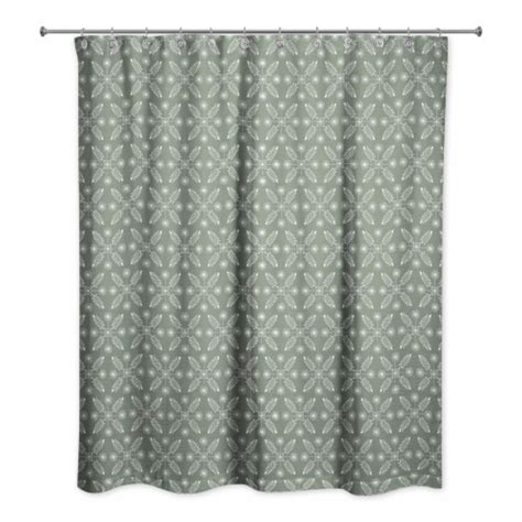 Creative Products Sage Starry Leaves 71 X 74 Shower Curtain 71x74