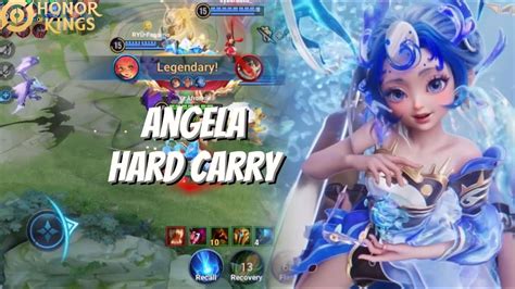 Honor Of Kings Angela Hard Game Carry Epic Rank YouTube