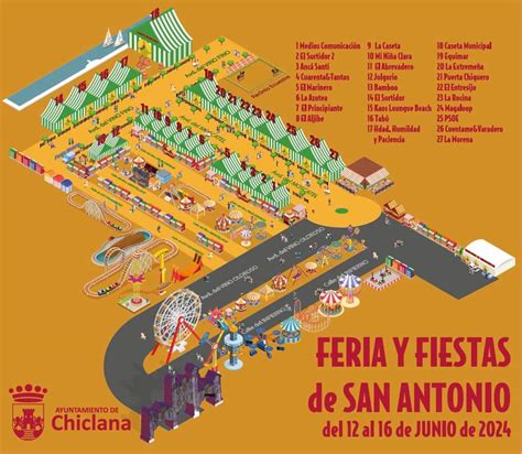 Plano De Las Casetas Y Atracciones De La Feria De San Antonio 2024