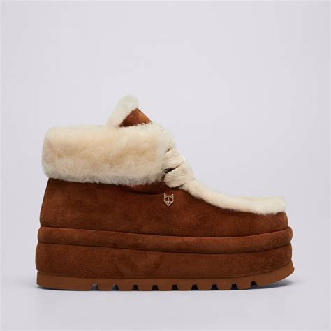 NAKED WOLFE BAMBI NWBAMBITAN BRĄZOWY Damskie Buty zimowe w Sizeer