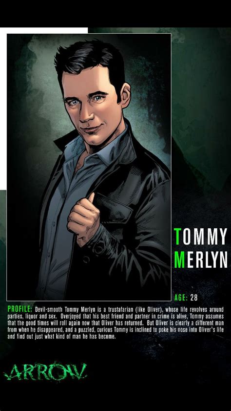 Tommy Merlin Card Arrow Tv Tommy Merlyn Arrow Tv Green Arrow