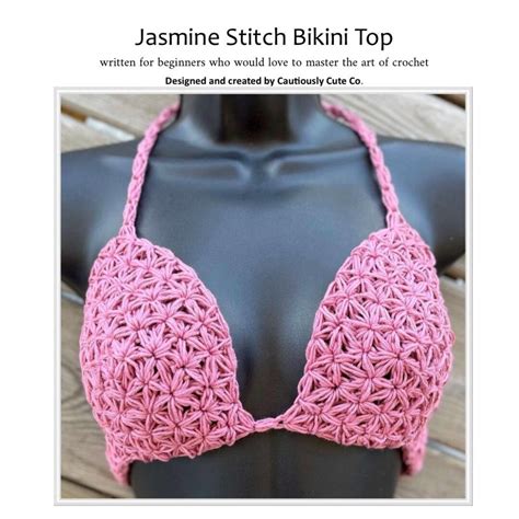 Jasmine Stitch Bikini Top Crochet Pattern For Beginners Crochet Bra PDF