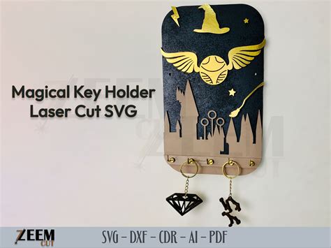 Magical Key Holder Laser Cut Svg Files Graphic By Zeemcut Creative