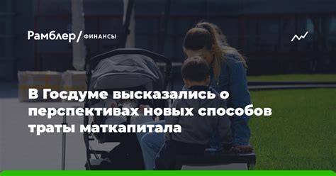 В Госдуме высказались о перспективах новых способов траты маткапитала Рамблерфинансы