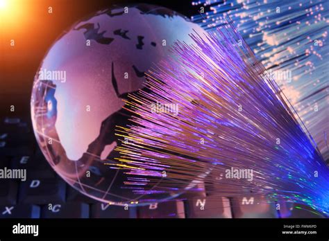 Mapa Mundial De Tecnolog A Contra El Estilo De Fondo De Fibra Ptica