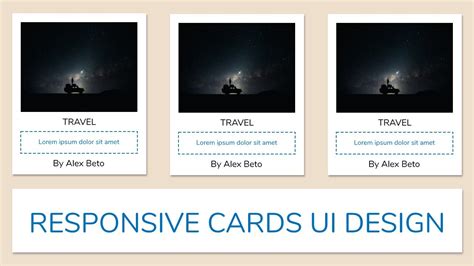 How To Create The Responsive Card Ui Design Using Html And Css Cards