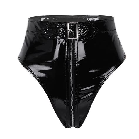Yartina Women S Wet Look PVC Leather Shiny Metallic Booty Shorts Club Party Raves Hot Pants