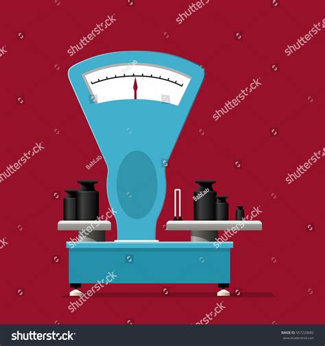 Vintage Old Weight Scale Stock Vector Royalty Free 557220682