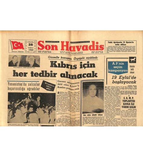 Son Havadis Gazetesi Temmuz Bir L E Ba Kan Ckmp Liderli Ine