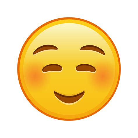 Cara Sonriente Avergonzada Tama O Grande De Emoji Amarillo Sonrisa