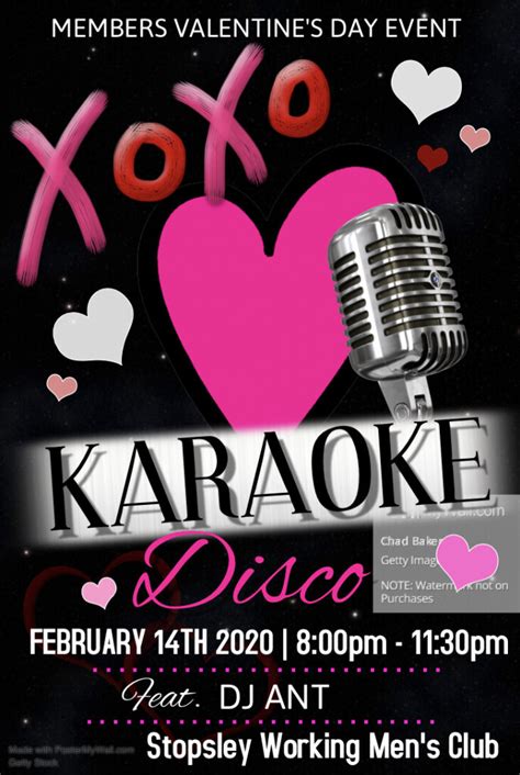 Valentine's Karaoke Disco | Stopsley Working Men's Club, Stopsley