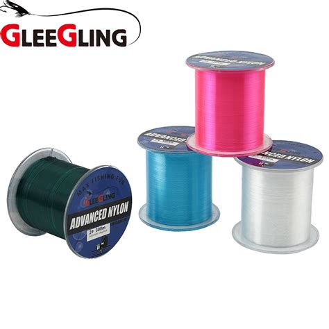 GLEEGLING Fishing Nylon 500M Fly Fishing Line 4.4 28.6LB Japan Material ...