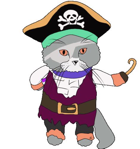 Pirate Pirate Cat Sticker - Pirate Pirate Cat Yo Ho Ho - Discover ...