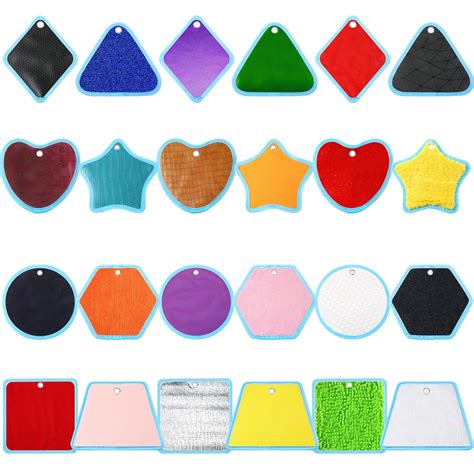 Buy 24 Pcs Mini Sensory Mats Textured Sensory Tiles 8 Different Shapes